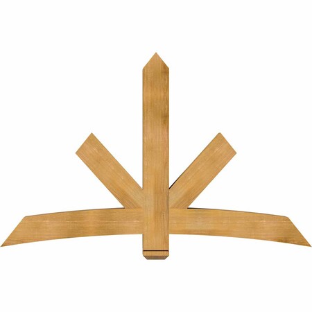 Ekena Millwork Alberta Rough Sawn Timber Gable Bracket, Western Red Cedar, 72"W x 45"H x 6"D x 6"F, 15/12 Pitch GBW072X45X0606ALB00RWR